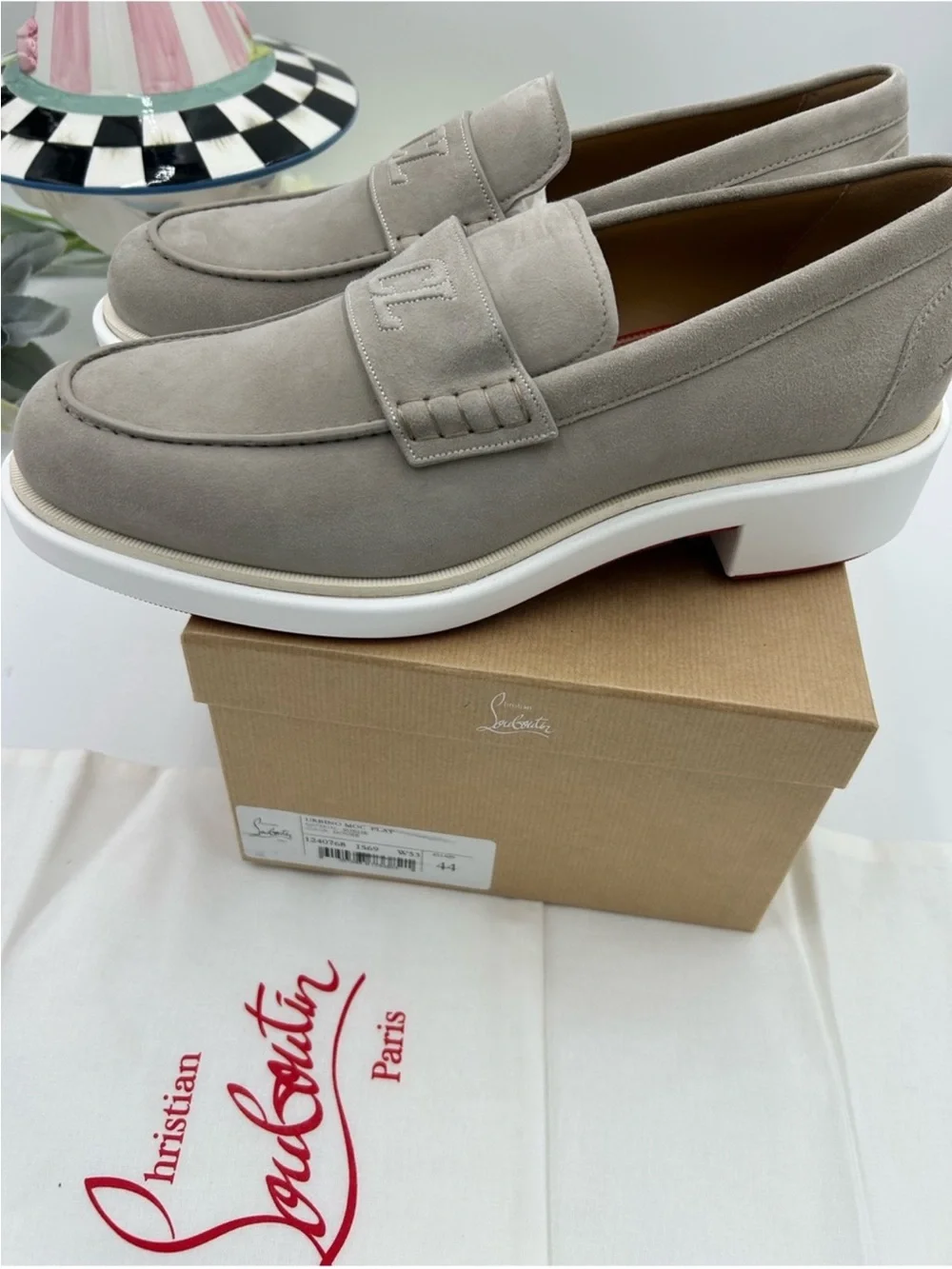 Men’s Christian Louboutin URBINO myogram suede loafer size 44 made in Italy